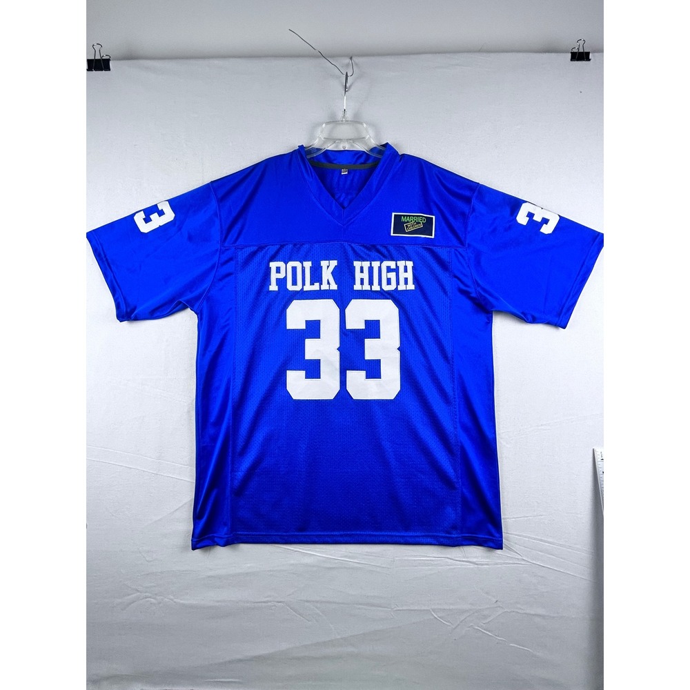 Al Bundy Polk High‎ 33 Married With Children Football Jersey Blue Mens XL